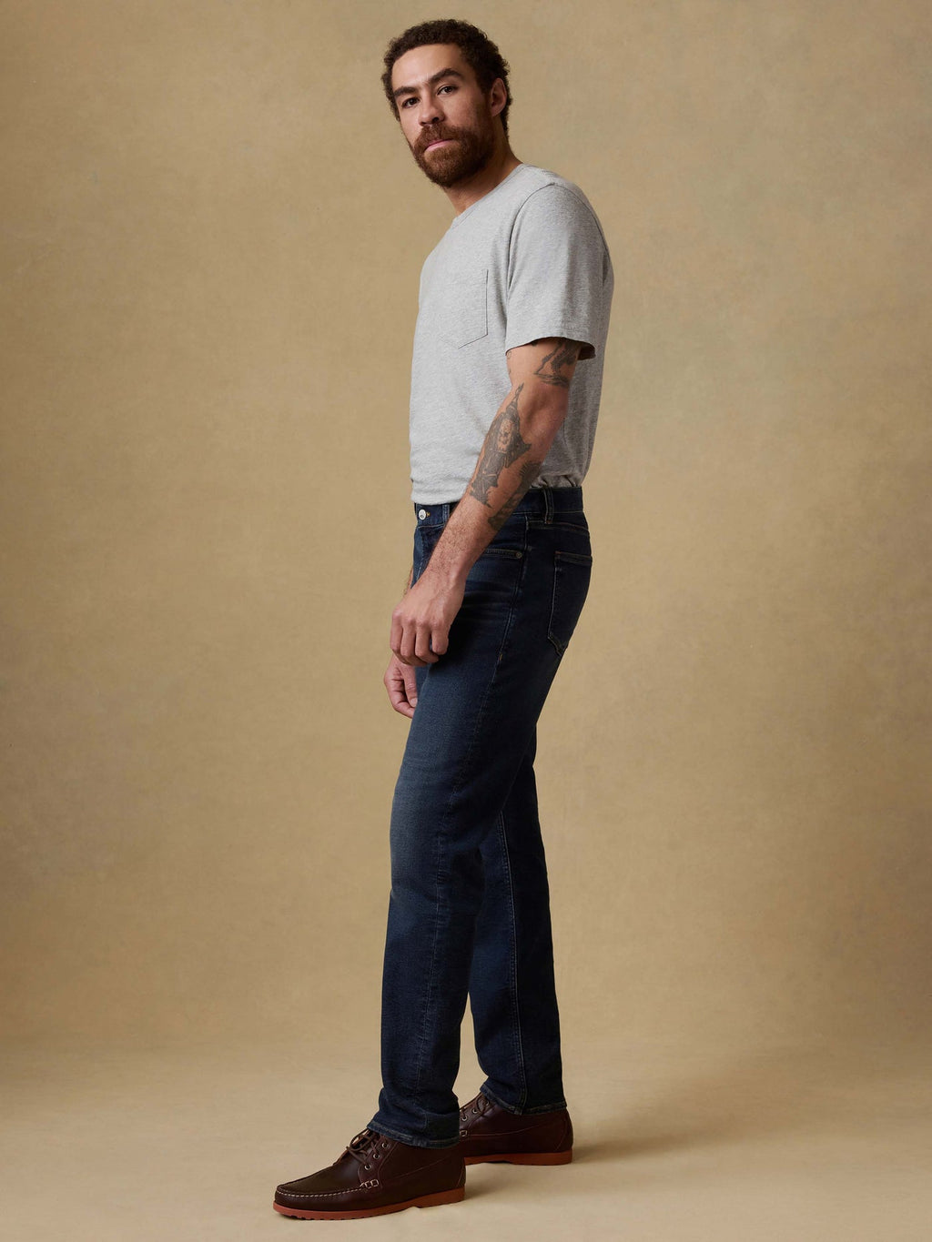 Faherty Stretch Terry Indigo 5-Pocket Pant Belmar Coast Wash
