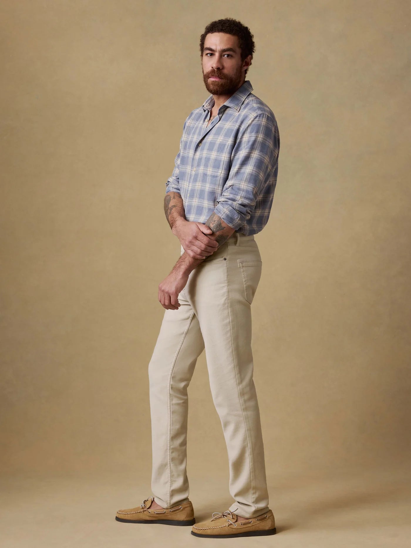 Faherty Stretch Terry 5 Pocket Pant - Stone