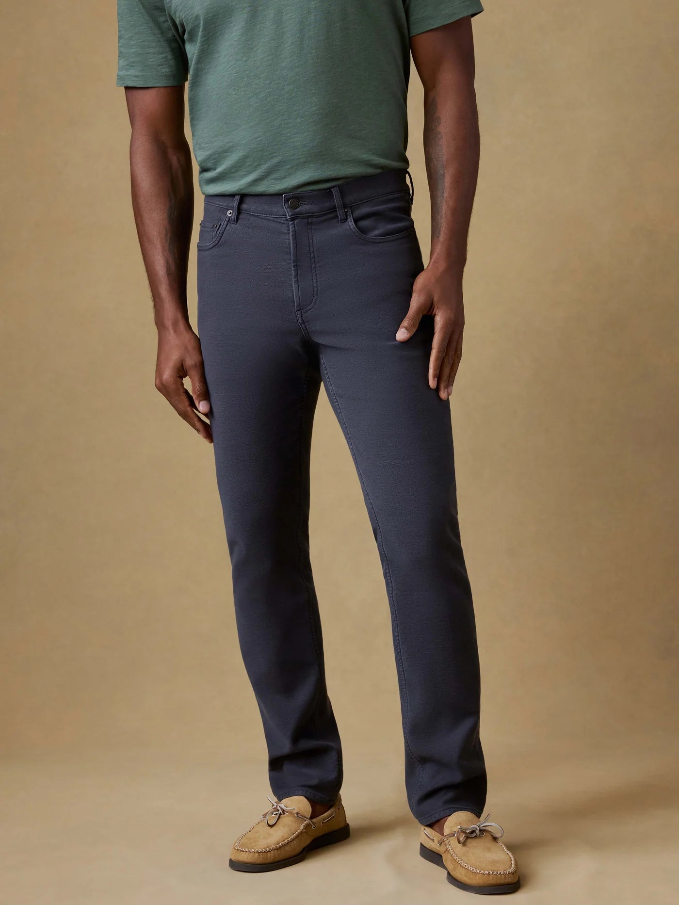 Faherty Stretch Terry 5 Pocket Pant - Navy