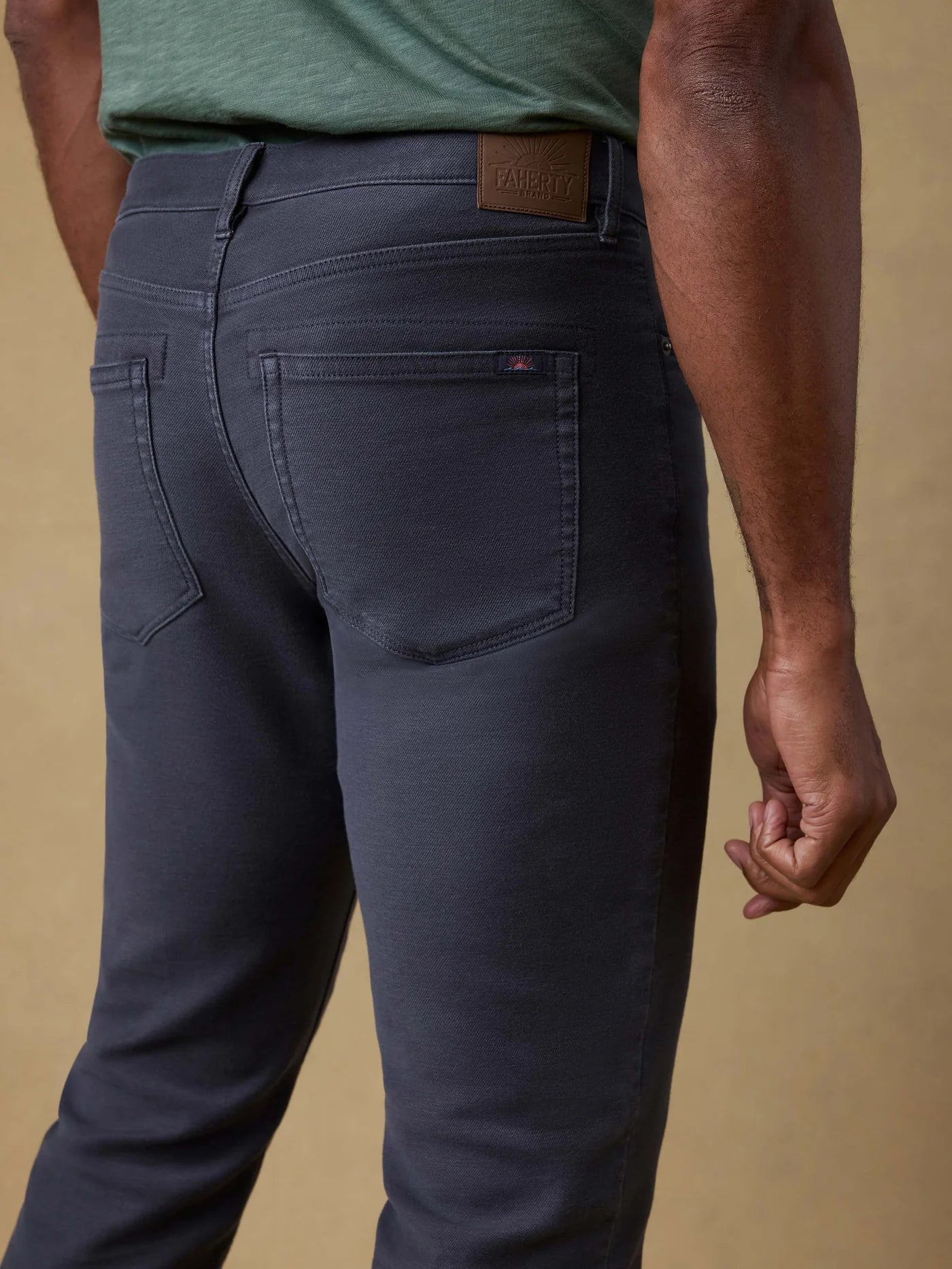 Faherty Stretch Terry 5 Pocket Pant - Navy